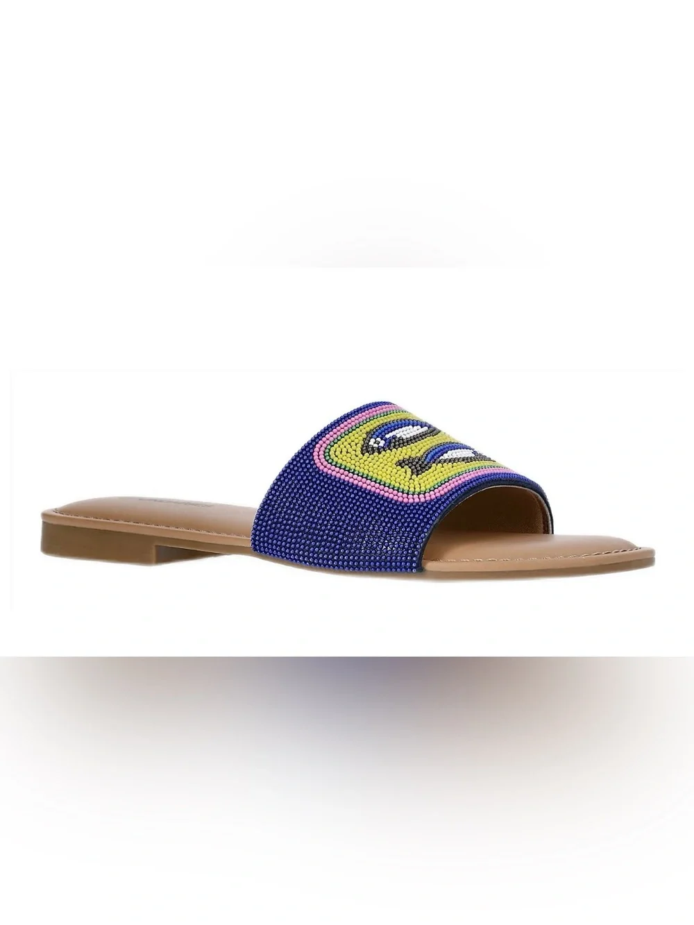 NWT No Boundaries Women’s Size 6 Beaded Fish Slide Sandals Memory Foam
